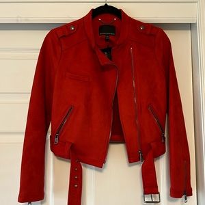 Red Banana Republic Vegan Leather Jacket